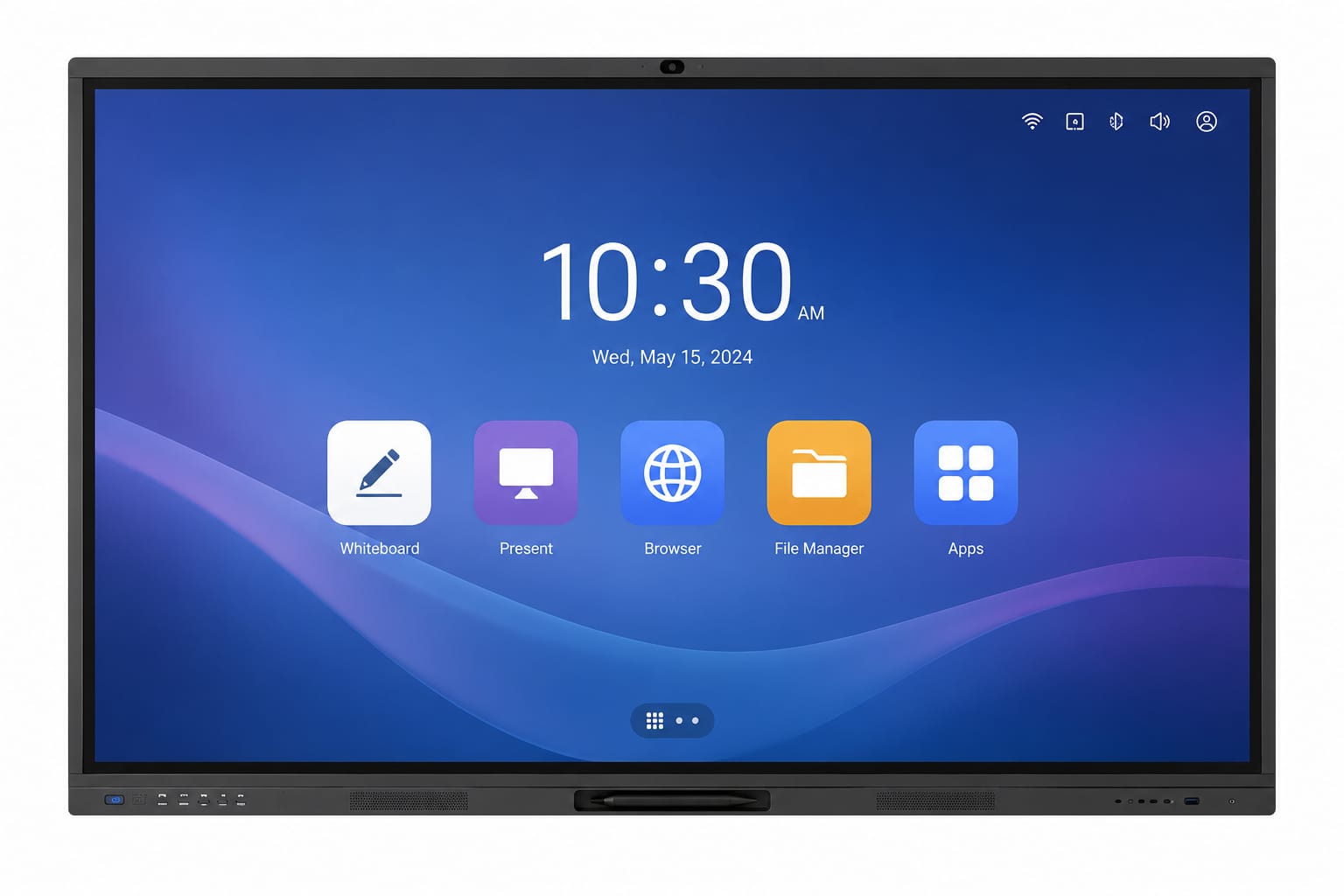 Interactive flat panel display